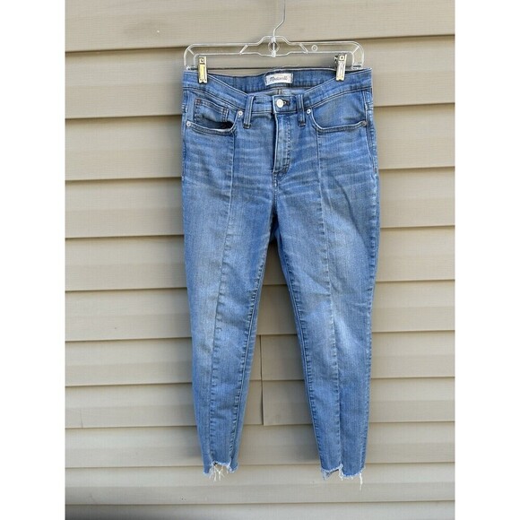 Madewell Women’s Size 29 High-Rise 9” Distressed Skinny Jeans Raw Hem - Picture 1 of 8